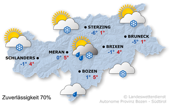 Wetter in Südtirol am 2025-12-24