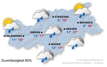 Wetter in Südtirol am 2026-05-06