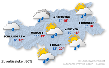 Wetter in Südtirol am 2026-05-11