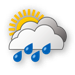 Wolkig, starker Regen